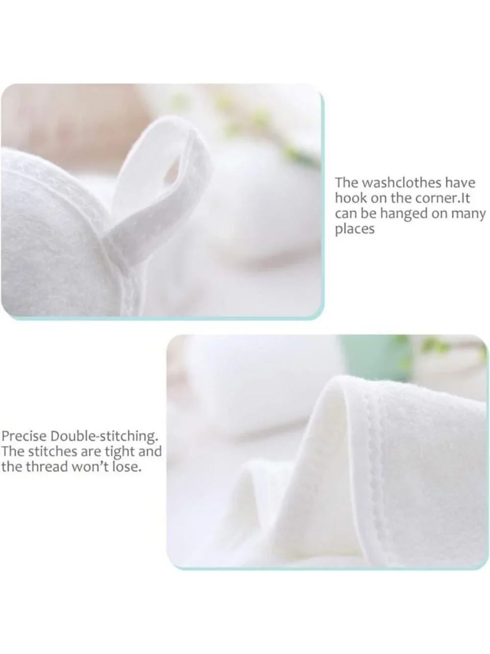 Soft Baby Washcloths 30 Pack - 2-Layer, Ultra-Absorbent Newborn Gift Set